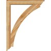 Ekena Millwork Thorton Traditional Rough Sawn Bracket w/ Offset Brace, Western Red Cedar, 6"W x 36"D x 48"H BKT0604X36X48THR01RWR